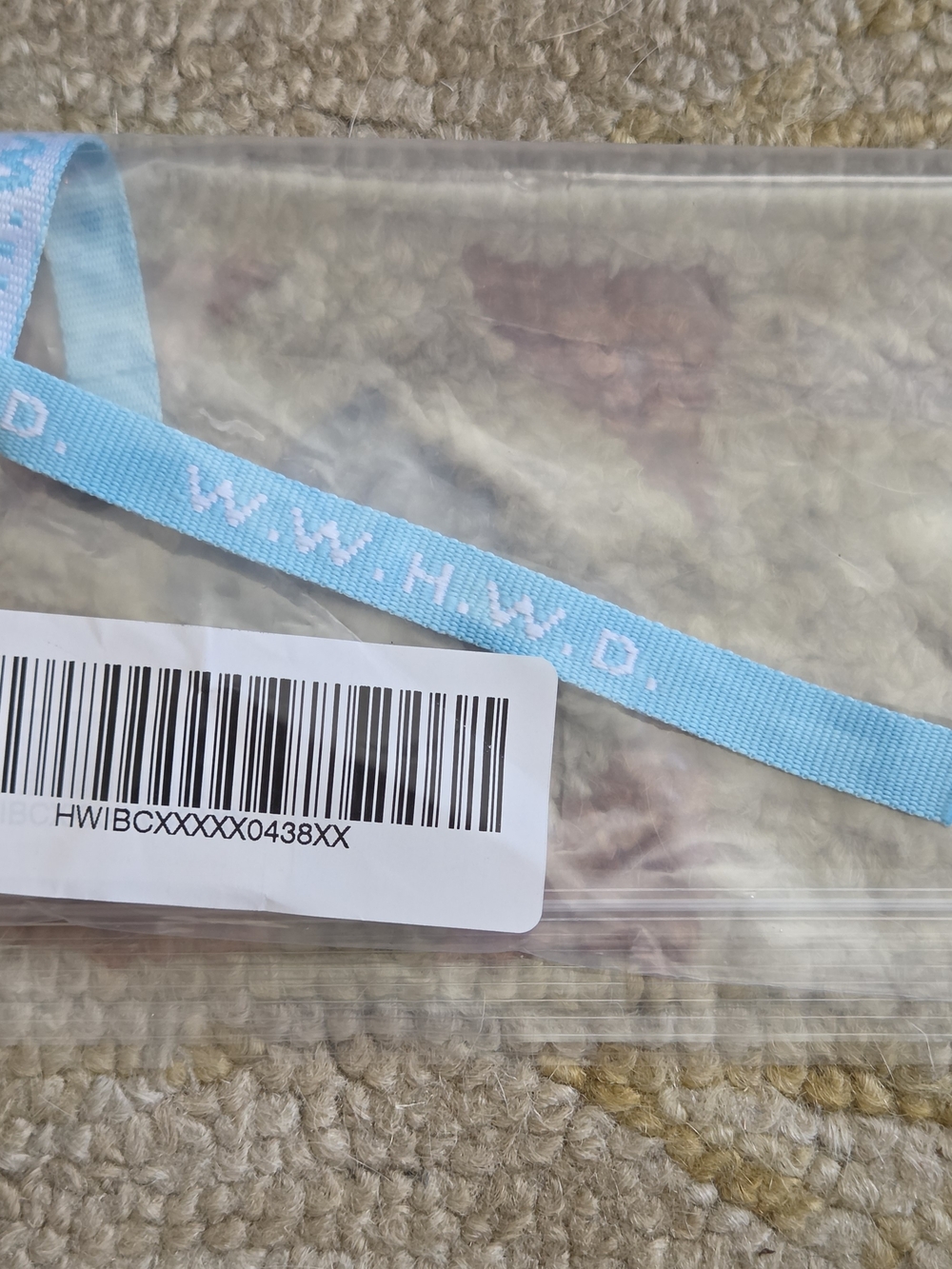 Hayley Williams WWHWD Pool Blue & White Woven Braclet NEW of Paramore